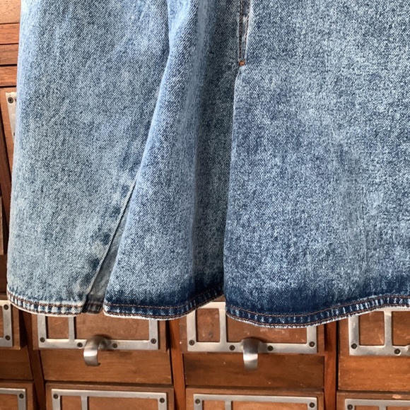 Acid Wash Puff Sleeve Peplum Blouse Jacket Layer Embroidered Size Medium - Picture 8 of 12